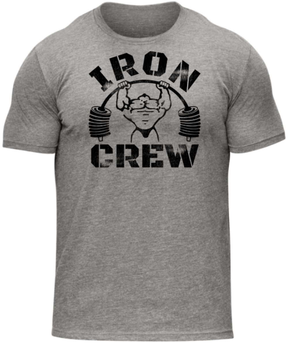 IRON CREW BARBELL BODYBUILDING T-SHIRT