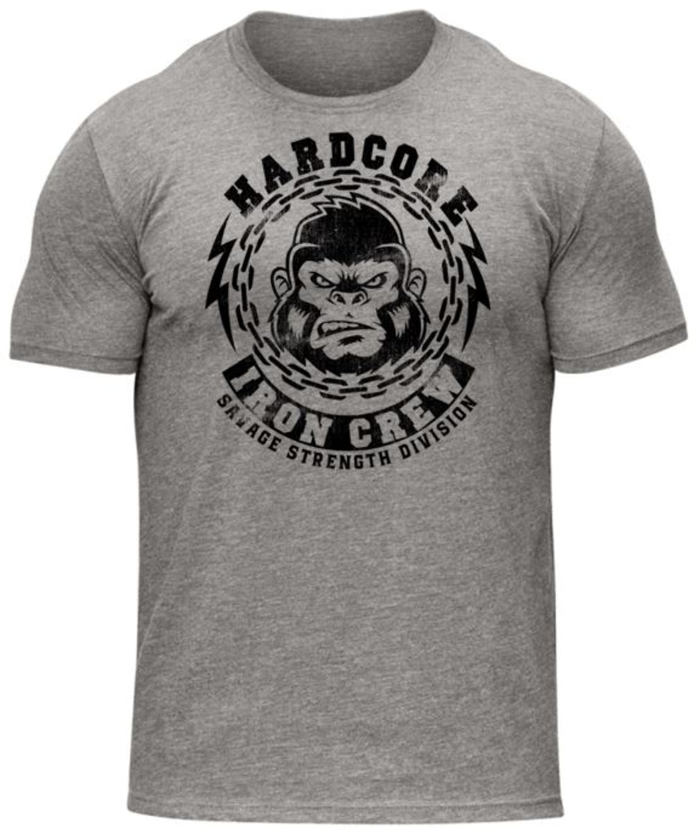 HARDCORE IRON CREW GORILLA GYM T-SHIRT