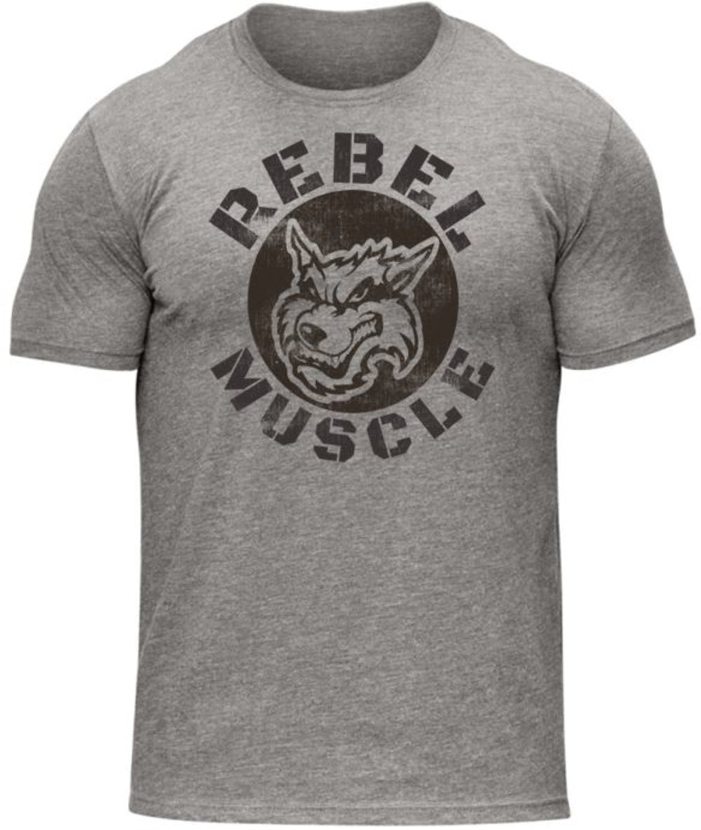 REBEL MUSCLE WOLF BODYBUILDING T-SHIRT