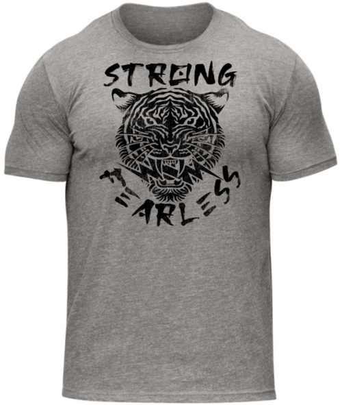 STRONG FEARLESS TIGER BODYBUILDING T-SHIRT